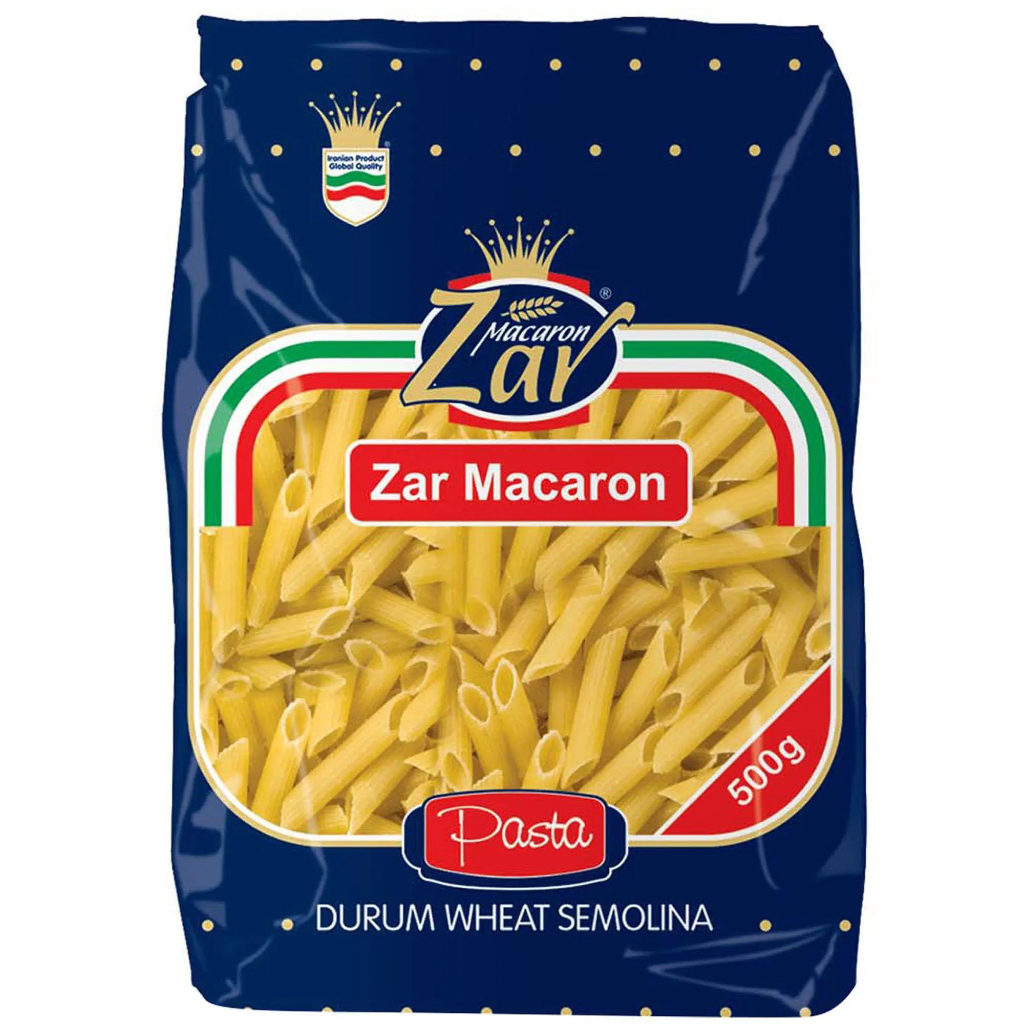 ماکارونی فرمی 500 گرم پنه ریگاته زر (20 عددی)