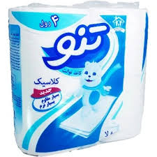 دستمال توالت 4 قلو تنو (12 عددی)