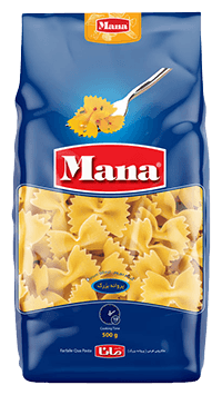 ماکارونی فرمی پروانه بزرگ 500 گرمی مانا- 20 عددی
